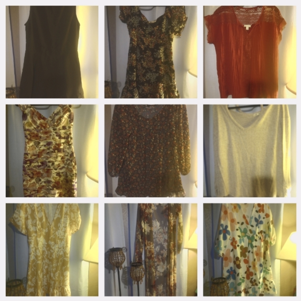 BUNDLE OF WOMANS DRESSES AND TOPS SIZE MEDIUM ((**5-57**))